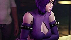 Raven goes wild in this animated porn video