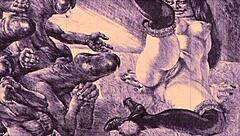 Vintage erotic drawings collection