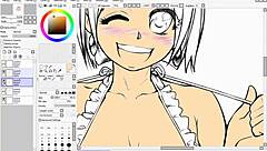 Detailed Hentai Speed Drawing Part Three with Flats and Shading.