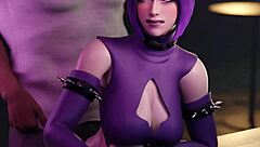 Raven goes wild in this animated porn video
