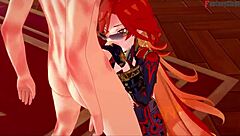 Mavuika passionately engages in sex in Jean's office in Genshin Impact fantasy.