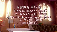 Hentai featuring Genshin Impact characters in a seductive dream scene