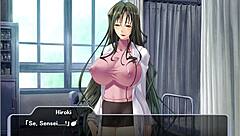Shion: The cruel magical angel in a hentai game gets some anal sex with a nurse