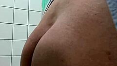 After shower, my partner claims my ass for enjoyment