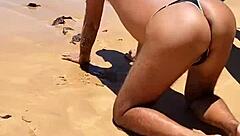 Public gay sex in the Latina house on the beach