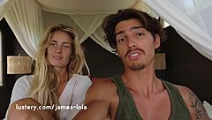 Amateur French surfers James Lustery