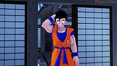 chichi gets stuck in the kitchen in dragon ball z ex 3 part 2