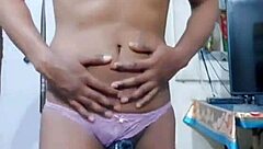 Love Being Sissy Crossdresser with Toys and Anal Play