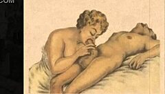 Vintage Erotic Drawings From Antique Retro Collections Of Hentai Cartoon Anime Art