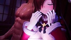 Intense Hentai Action In Konosuba Cartoon Style