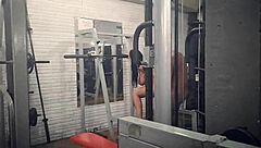 I was working hard at the gym, but then I gave a blowjob to a big black cock.
