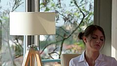 Rebecca Volpetti inspects plumber's big stiff pipe.