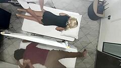 Real video of masseur fucking wife next to cuckold husband
