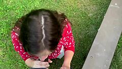 Lesbian Best Friend Sucks Dick On Park Bench!