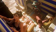 Overwatch anime-style video compilation with Mercy and Sombra