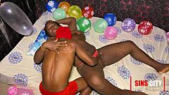 Christmas time is the best for some hot African and MILF sex in the city of sin