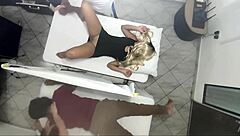 Real video of masseur fucking wife next to cuckold husband