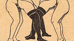 the erotic alphabet comic in vintage style