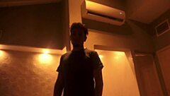 watching a movie with stepbrother, accidentally sucking his cock, almost getting caught