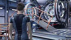 Asian milf scientist says, Check out my huge tits in this space project!