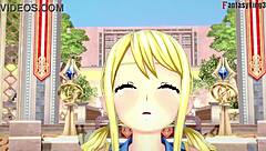 Lucy Heartfilia Sucking Deepthroat in Fairy Tail Full Version on Sheer Fantasyking3