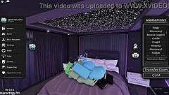 Roblox furry gay character in steamy oral action scene