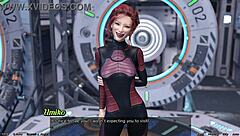 Asian milf scientist says, Check out my huge tits in this space project!