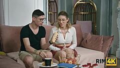 I can't get enough of licking that nerd's ass on the sofa.