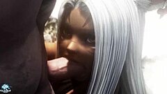 Beautiful anime catgirl from FFXIV gets big dick in her shaved pussy