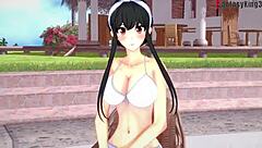 yor forger in bikini gets pool sex!