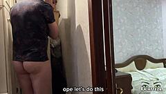 Wow, fucking stepmom in grinch panties on bed!