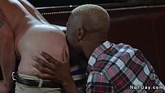 Interracial gay anal sex in the restaurant after work. So hot!