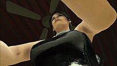 Cristina fucked by two mechanics in workshop