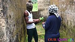 yo, watch me pound slay queen's pussy in lagos bush, so wild!