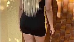 Boss lady drinks milk from small cock employee.