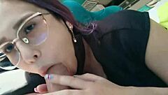 Public service bus ride with homemade scenes