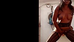 Webcam beauty gets naughty with a big black dick