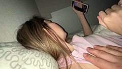 teen 18+ cums first time from stepbrother's anal fingering and assfucking