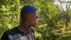 Friends Take Hot Black Girl To Waterfall For Wild Fucking!