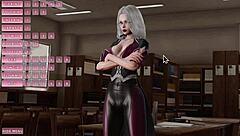 Beautiful boobs and feet of the librarian in this 3D animated porn
