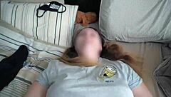 Young blonde gets her tight pussy fucked by friend