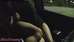 Doggin' stepdaughter in parkin' lot