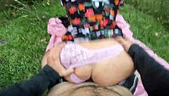 Can You Handle Outdoor Sex With Your Girlfriend's Brunette Friend In A Sexy Dress?