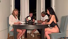 Board Game With Friends Turns Into A 4some Sex Party With Toys And Blowjobs