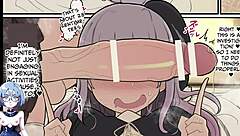 handsome futanari monster lady battles good-looker novice magical girl in anime game