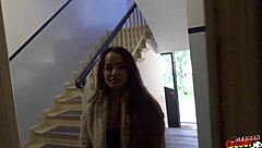 German scout bangs small 18+ Latina midget in Berlin casting