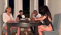 Board Game With Friends Turns Into A 4some Sex Party With Toys And Blowjobs