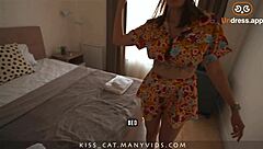 Step mom silently endures rough fucking in shared bed after step son undresses her