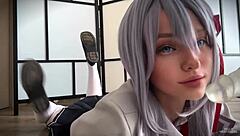 Cute Latina Alya bends over for anal doggystyle with friend Bella, reaching orgasm