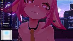 Futa cock domination in animated porn video